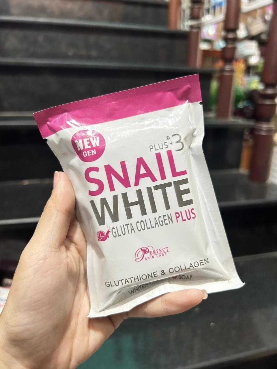 Xà Phòng Snail White Gluta Collagen Soap 80g - Ảnh 3