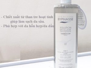 Nước Tẩy Trang Than Hoạt Tính Cho Da Dầu Byphasse Solution Micellaire Charbon Actif 500ml