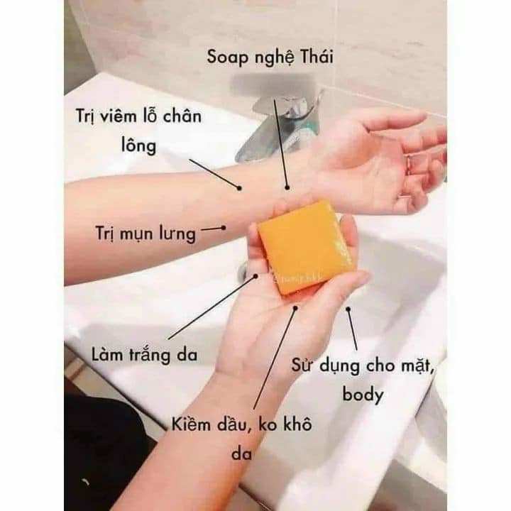 Xà Phòng Cam Nghệ Galong Thái Lan Lốc 12 Soap - Ảnh 2