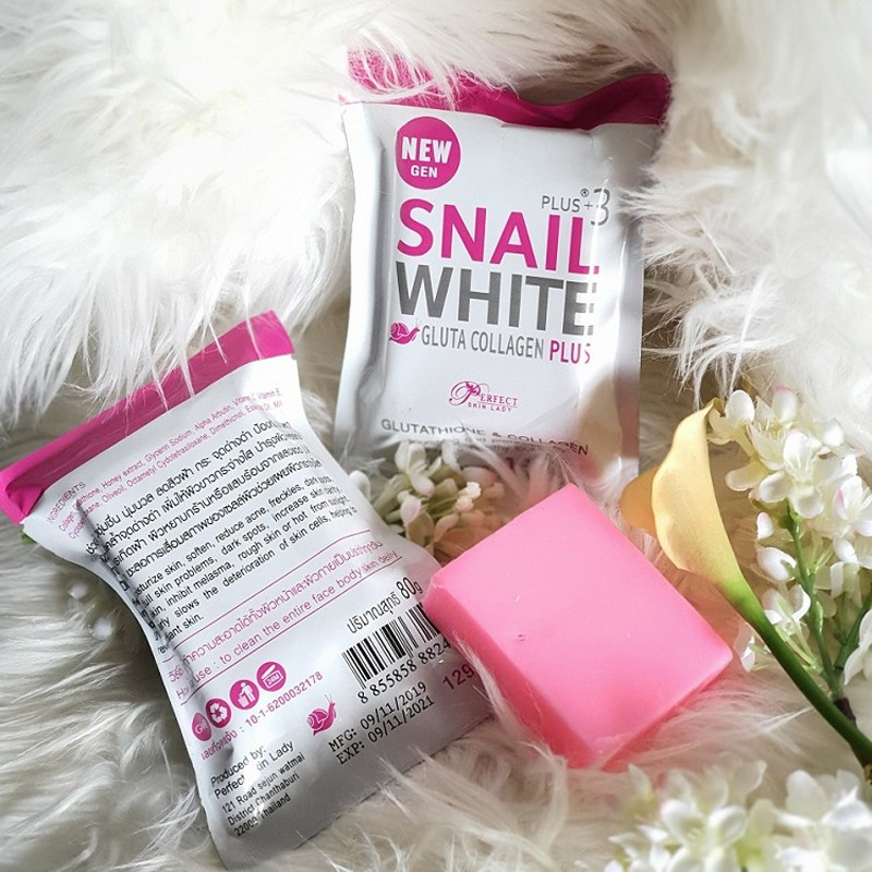 Xà Phòng Snail White Gluta Collagen Soap 80g - Ảnh 4