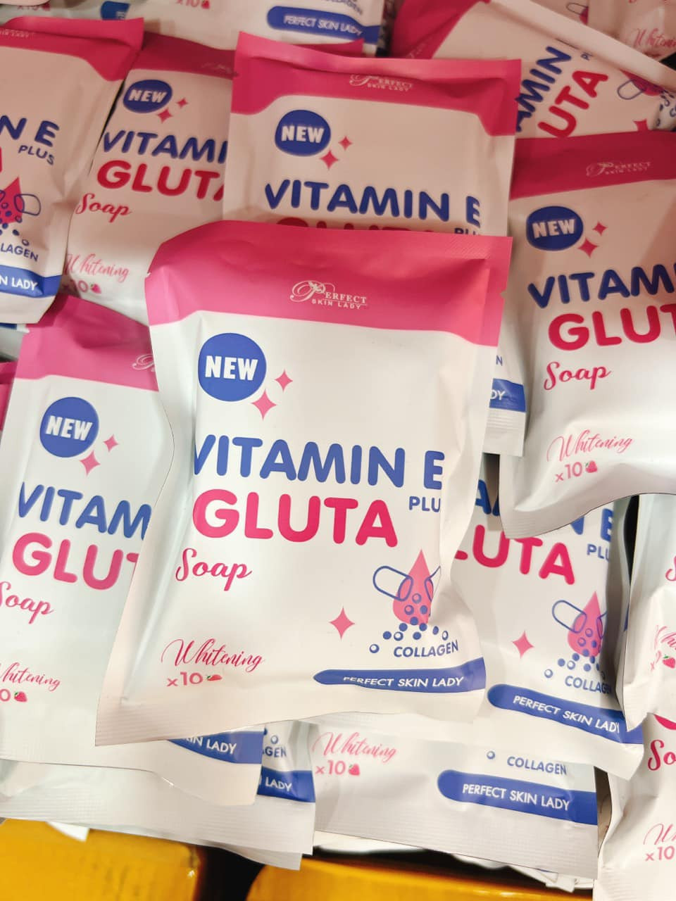 Xà phòng vitamin E plus GLUTA X10 Collagen 80g - Ảnh 3