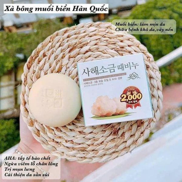 Xà phòng muối biển tẩy da chết Hàn Quốc 85g - Ảnh 2